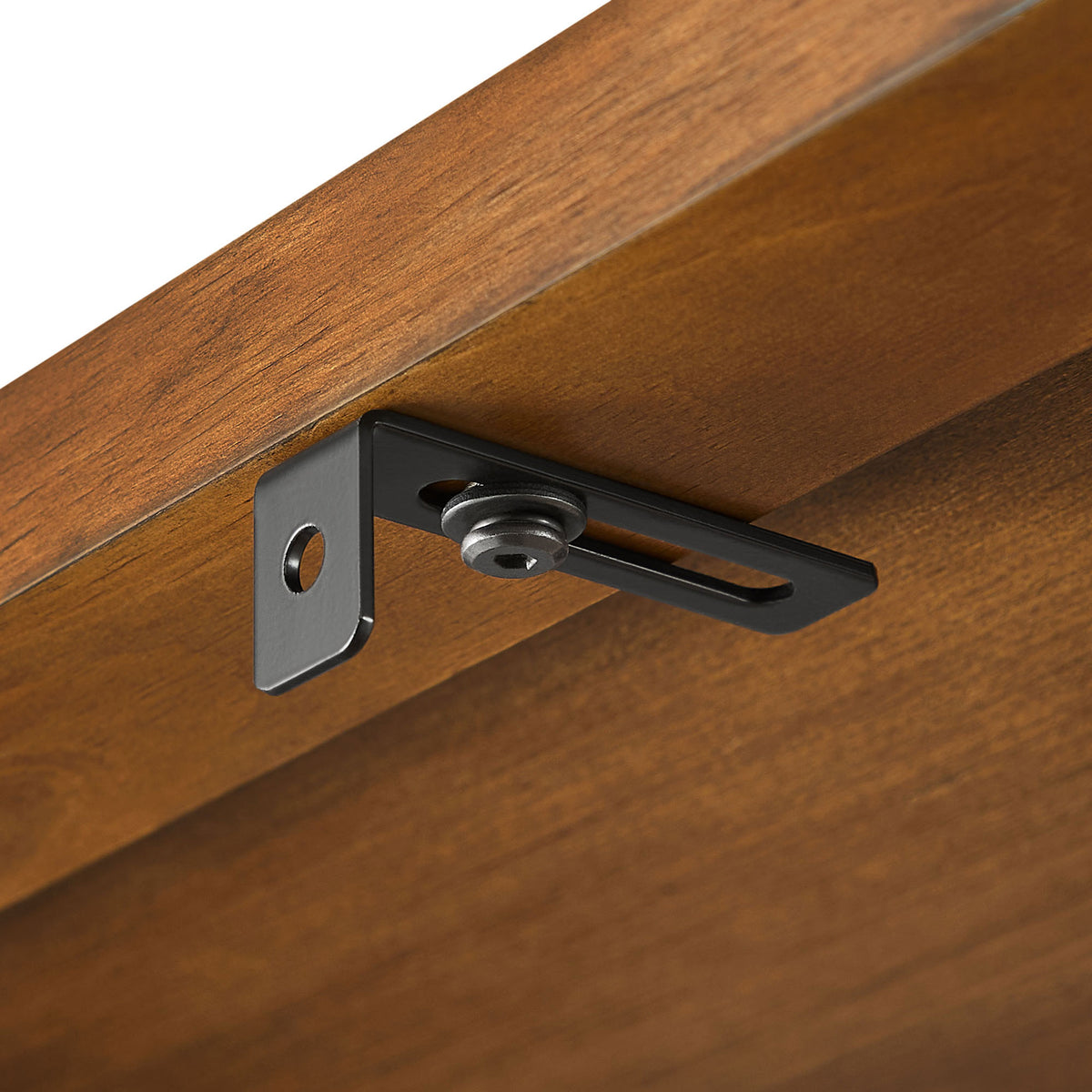 Built-in anti-tip bracket adds secure wall anchoring for added stability || EEI-7316-WAL || detail_studio