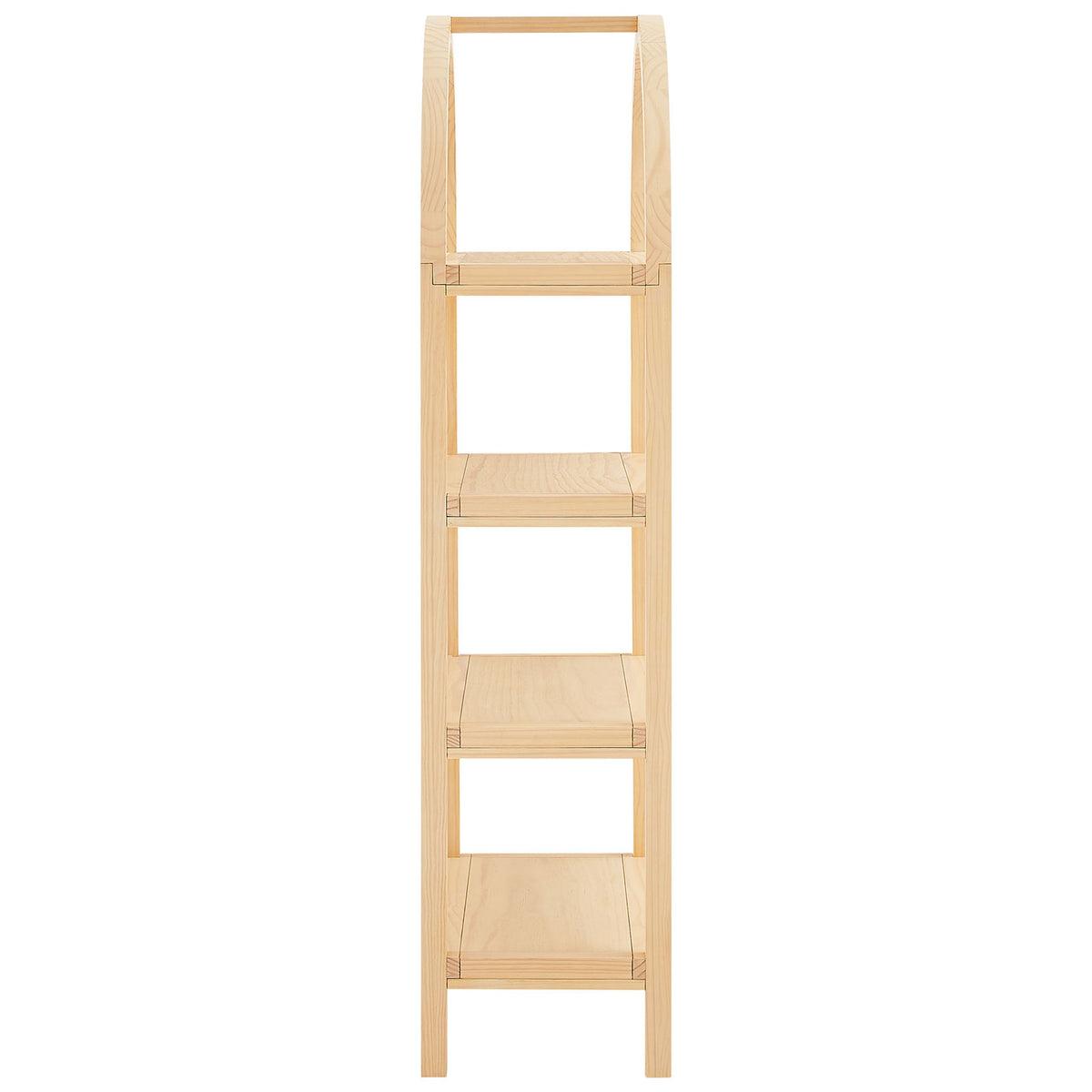 Slim profile and arching frame fit modern spaces while sturdy pine construction adds lasting support || EEI-7317-NAT || side_studio