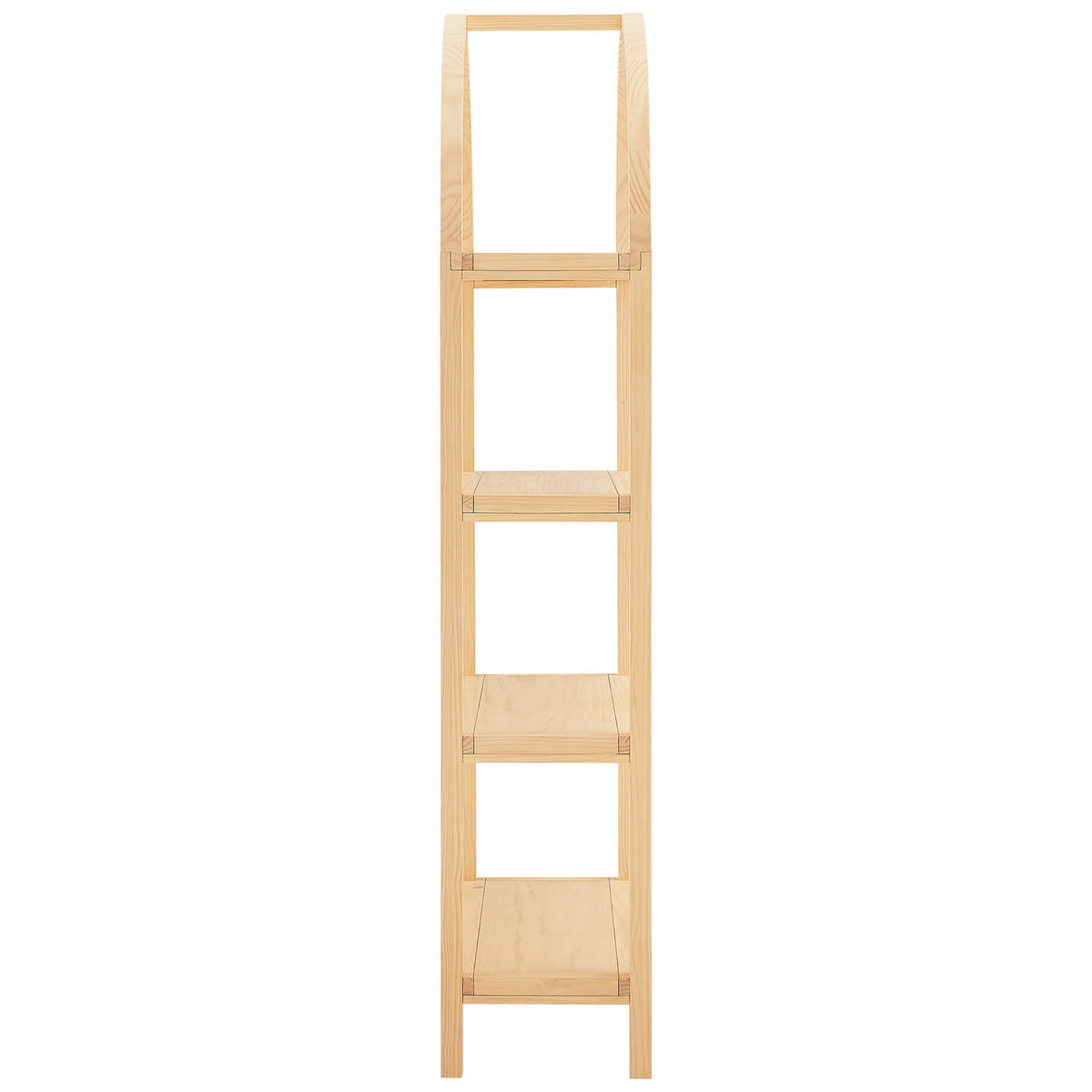 Side view emphasizes the broader stance and pine wood construction || EEI-7318-NAT || side_studio