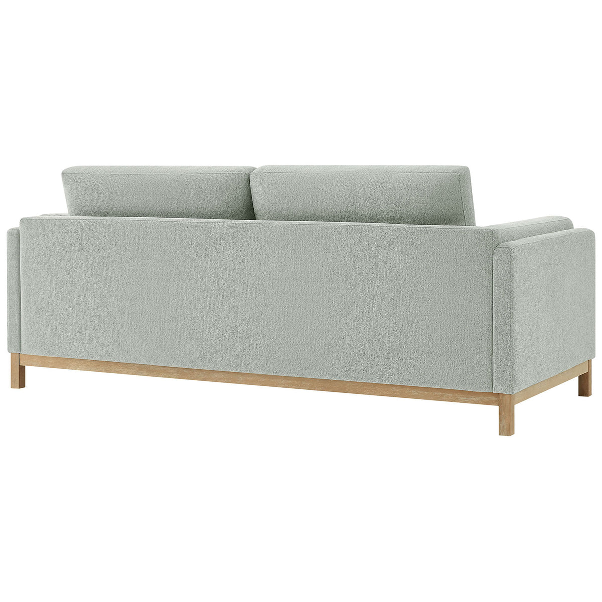 Back of Roscoe mist sofa with clean lines and full-width back cushions || EEI-7327-MST || back_studio