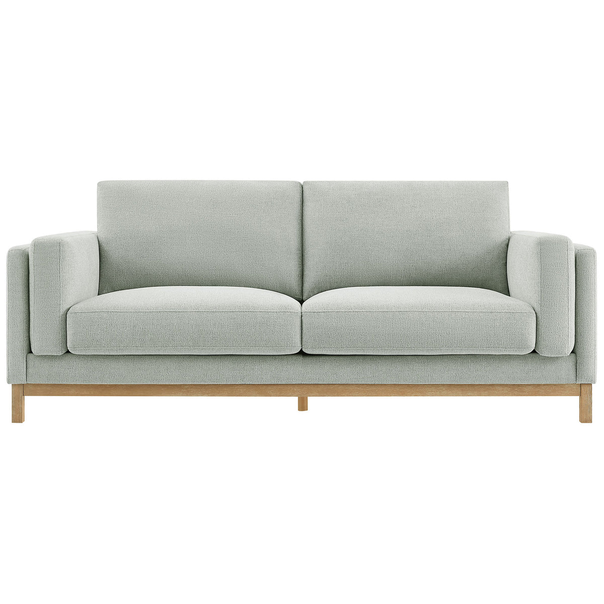 Roscoe 81 inch mist fabric sofa with deep two-seat design and tailored track arms || EEI-7327-MST || front_studio