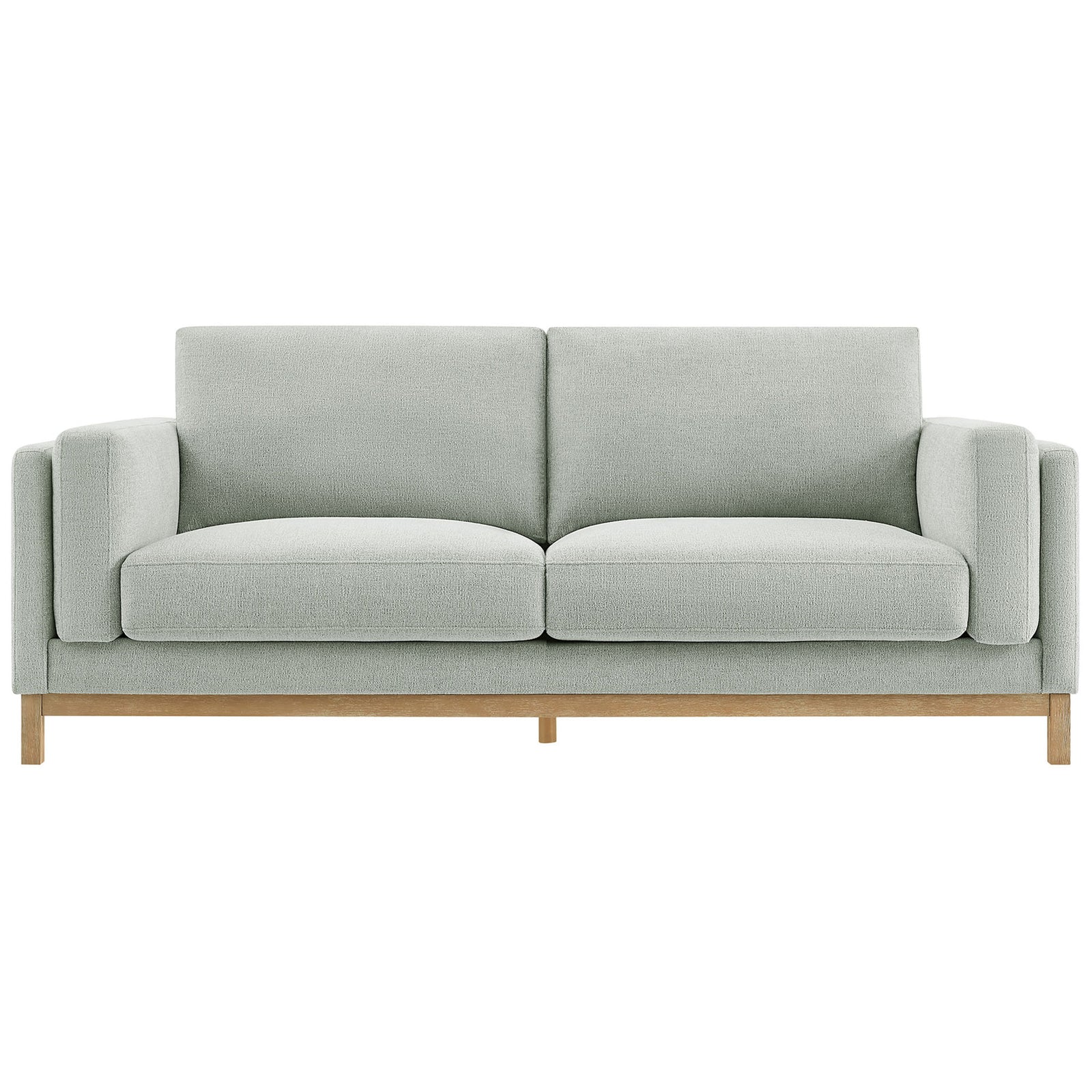 Roscoe 81 inch mist fabric sofa with deep two-seat design and tailored track arms || EEI-7327-MST || front_studio