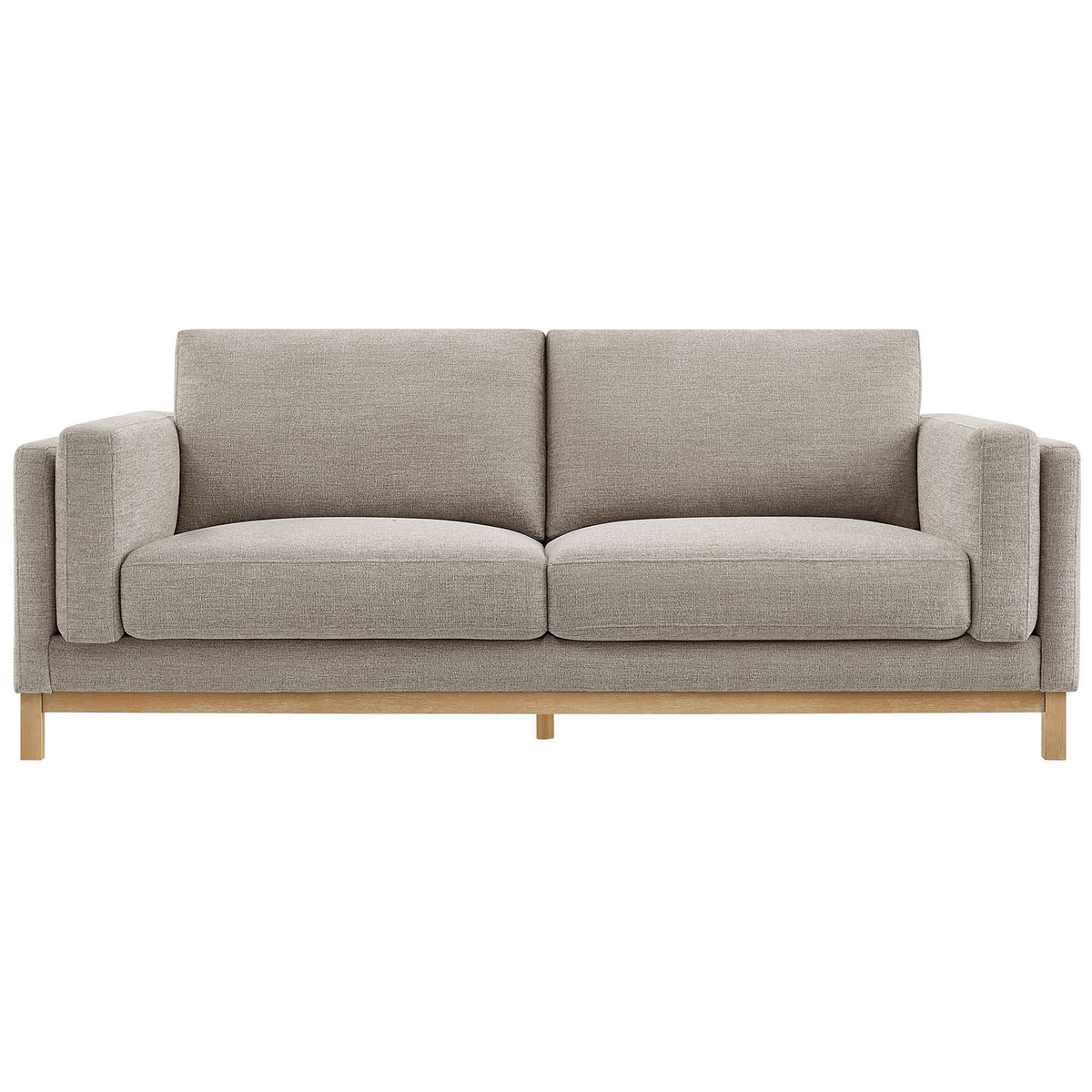 Roscoe 81 inch pewter sofa with wide seat cushions and squared track arms || EEI-7327-PEW || front_studio