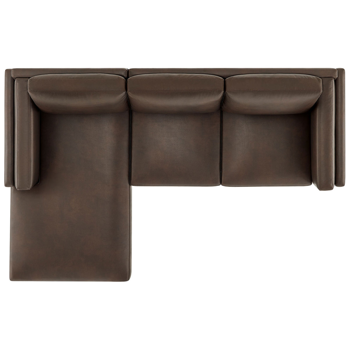 Spacious Roscoe left-facing espresso sectional showcasing wide chaise and deep cushioned seating || EEI-7376-ESP || top_studio