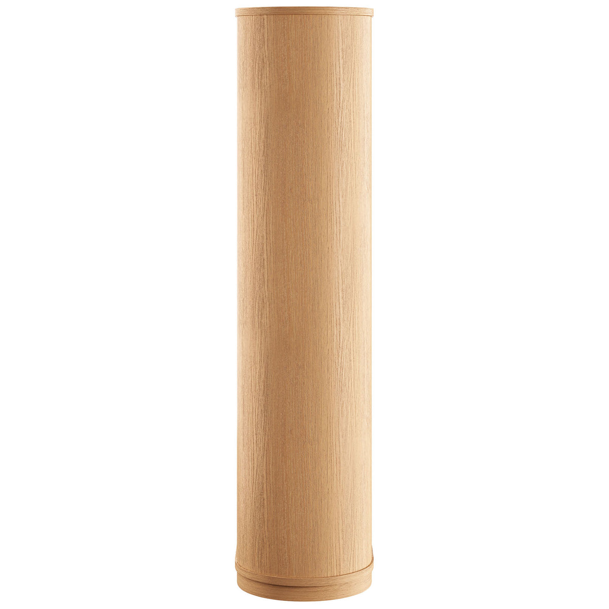 Slim profile showcases the softly curved sides and seamless oak veneer finish || EEI-7378-NAT || side_studio