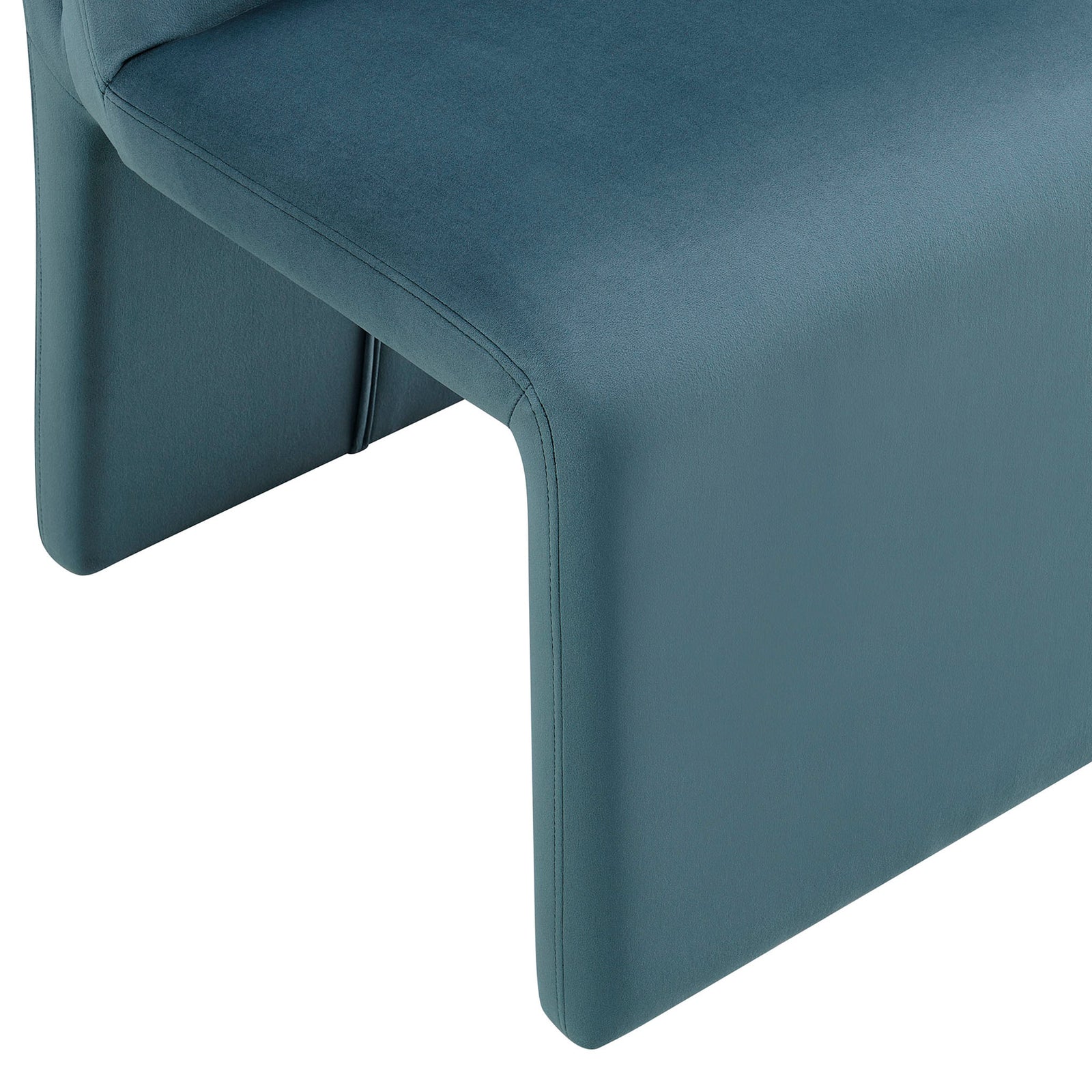 Waterfall seat edge, tailored seams, and plush performance velvet upholstery enhance comfort and refinement || EEI-7384-CAB || detail_studio
