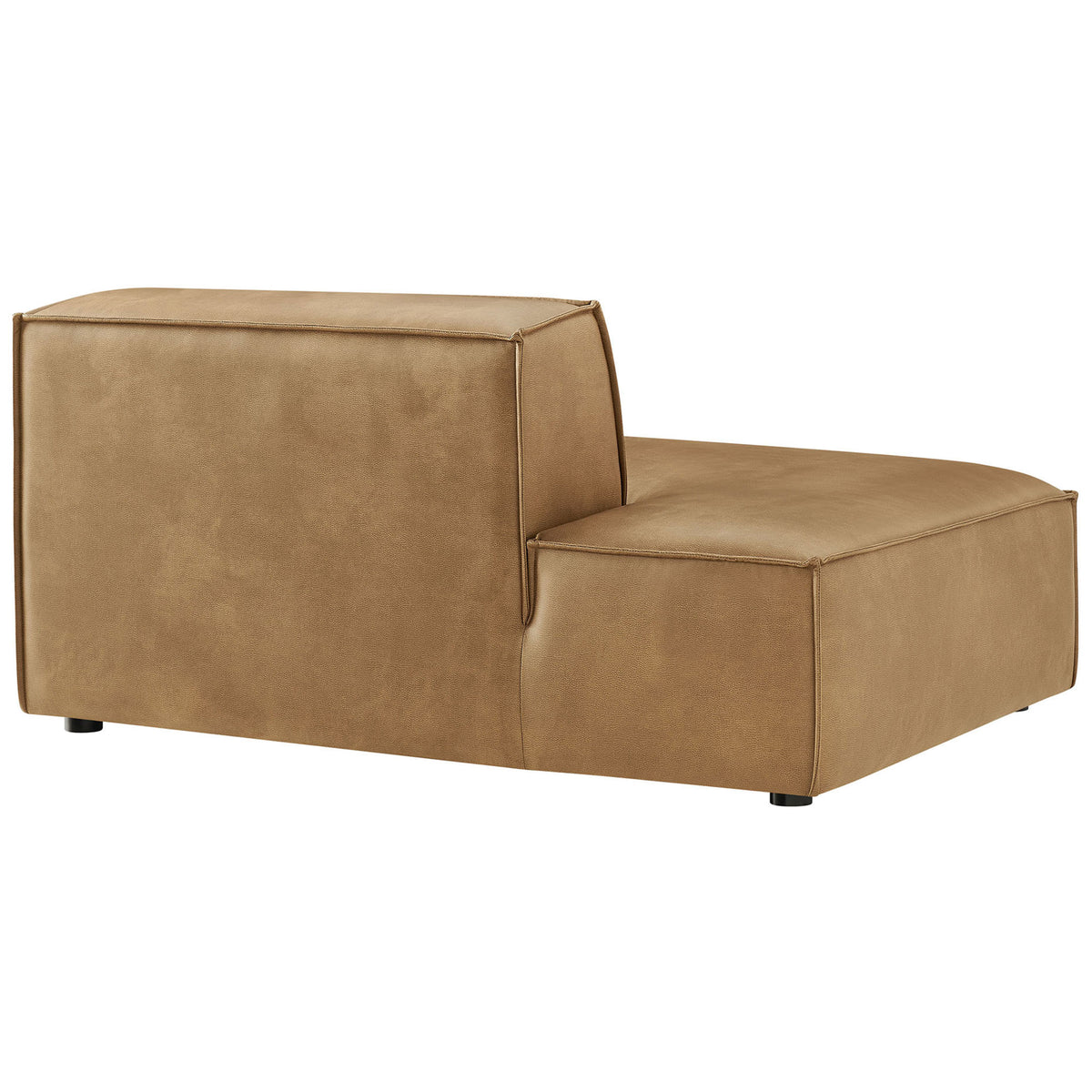 Streamlined backrest and refined piping accent this left-facing chaise's modern silhouette || EEI-7387-TST || back_angle_studio