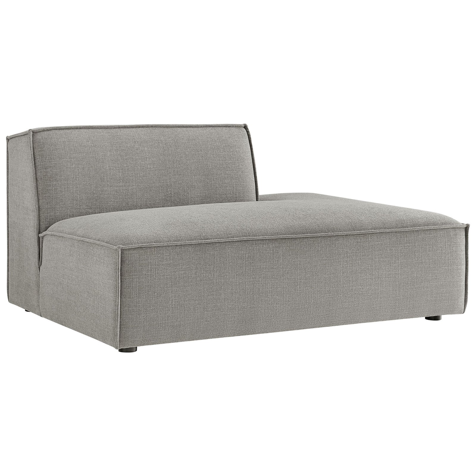 Plush right chaise invites lounging with broad cushioning and crisp, tailored edges || EEI-7388-PEW || front_angle_studio