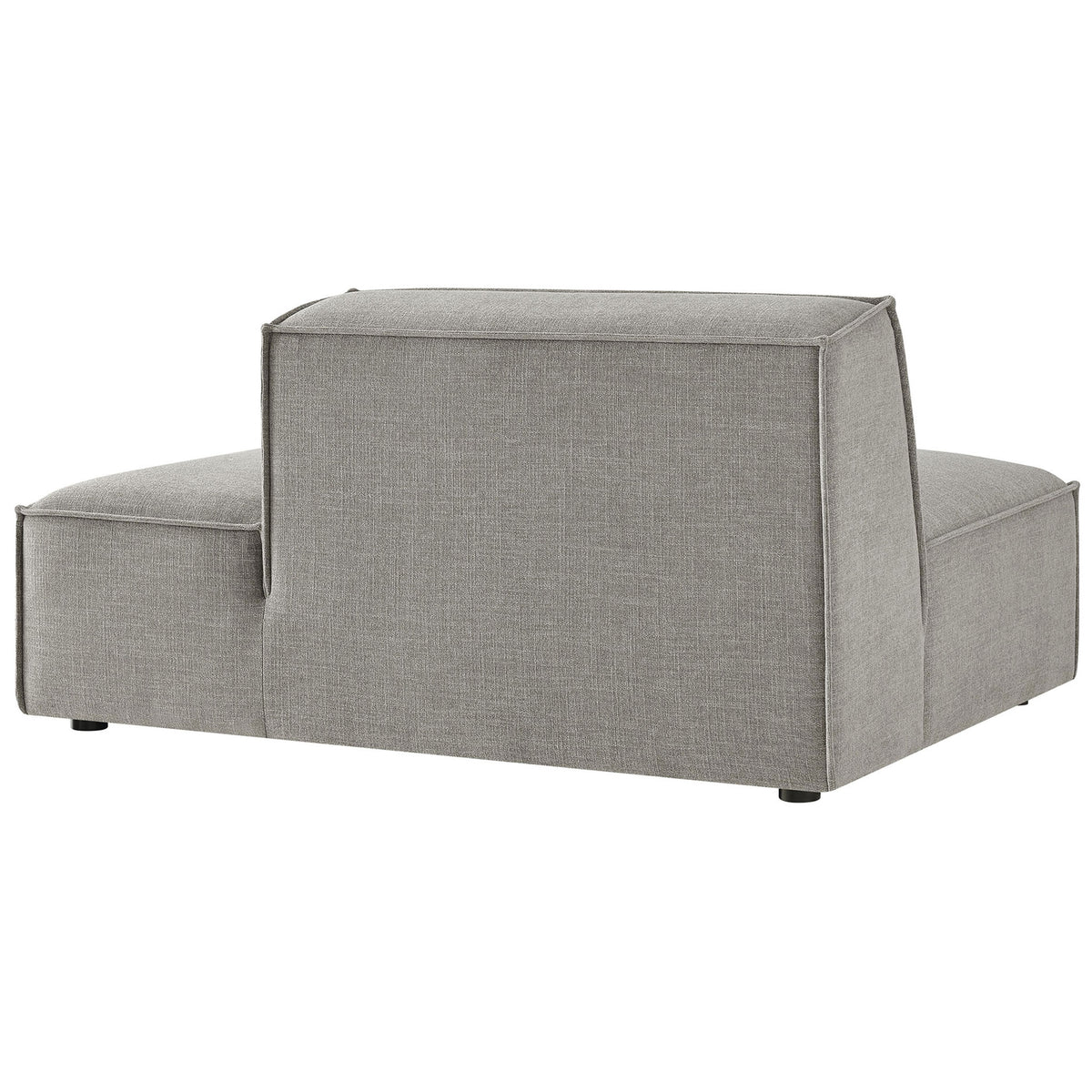 Streamlined back and squared silhouette highlight the chaise's contemporary modular design || EEI-7388-PEW || back_angle_studio