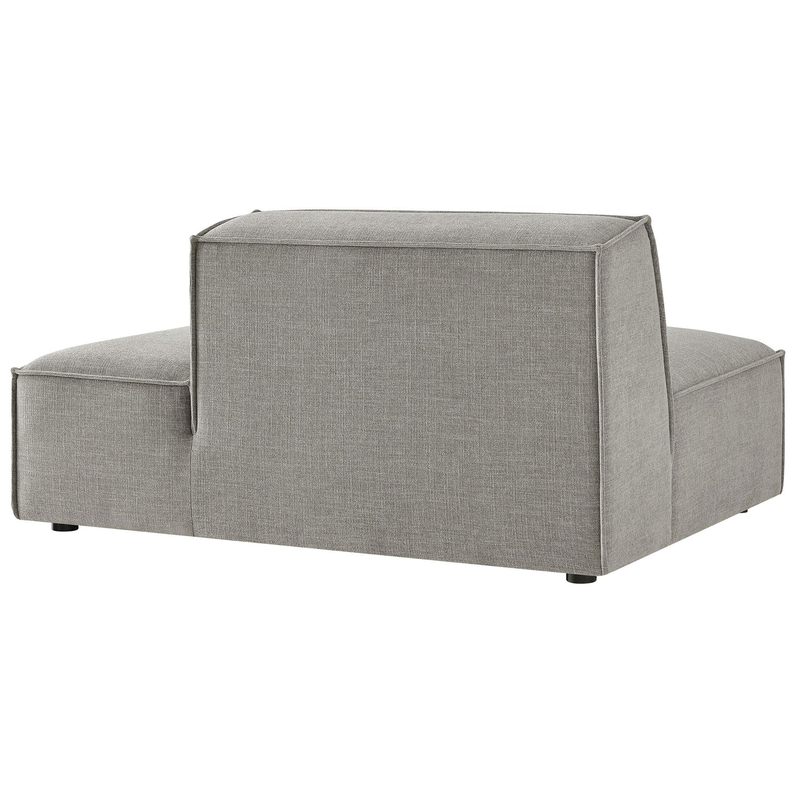 Streamlined back and squared silhouette highlight the chaise's contemporary modular design || EEI-7388-PEW || back_angle_studio