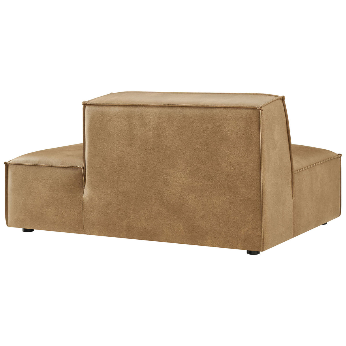 Sleek backrest and neat piping define this right-facing chaise's contemporary form || EEI-7389-TST || back_angle_studio