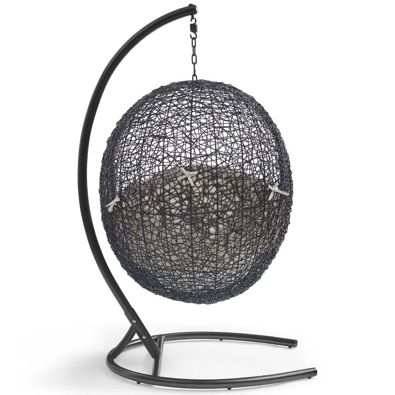 Open weave rattan shell wraps the deep beige cushion, creating a cozy cocoon seat || EEI-739-BEI-SET || back_studio