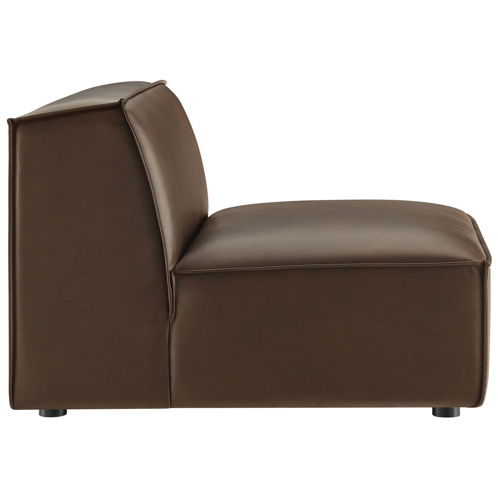 Low-profile silhouette with deep seat and plush foam cushioning for everyday lounge comfort || EEI-7396-ESP || side_studio