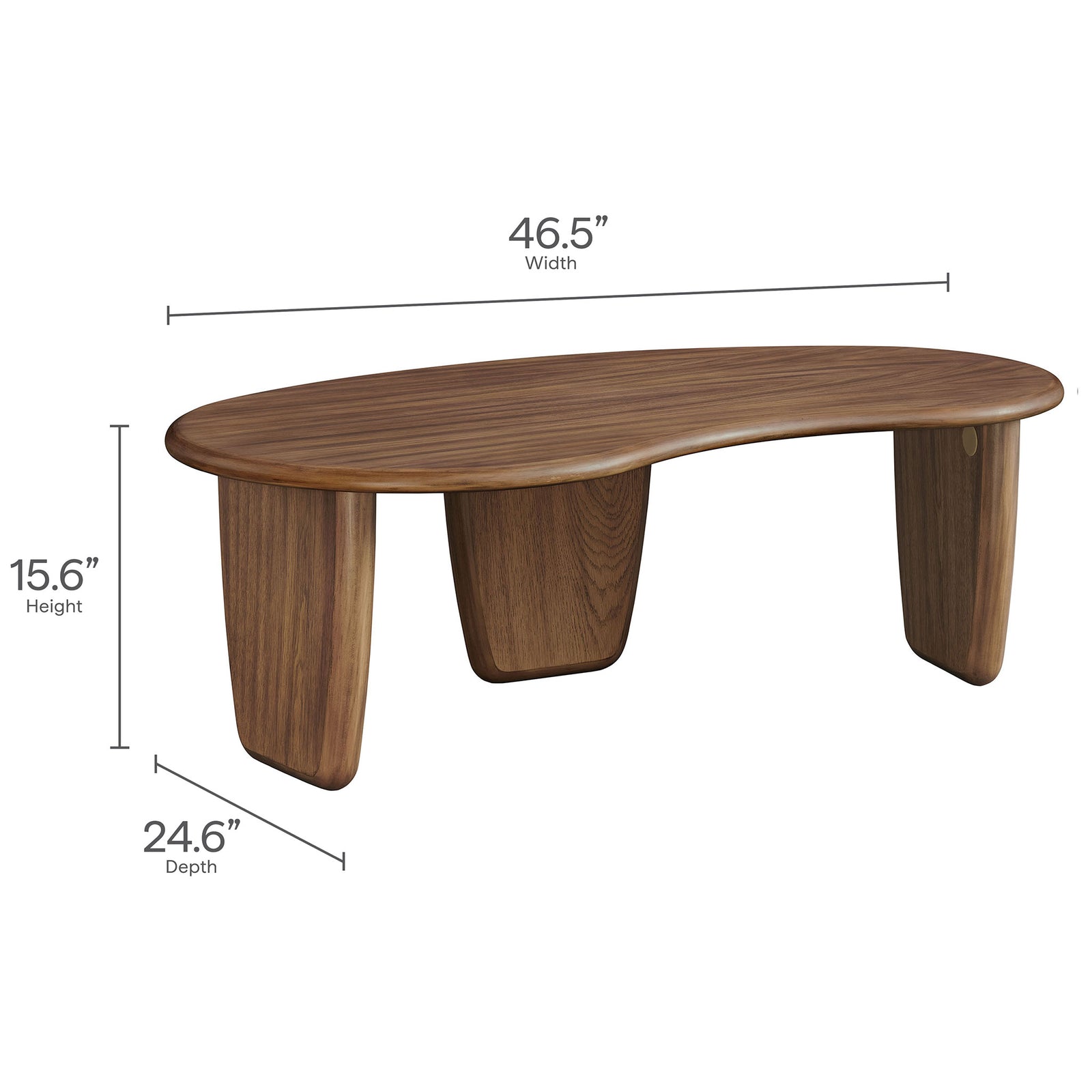 Dimensions for height, width, and depth clearly shown for fit and planning || EEI-7437-WAL || dimension_studio
