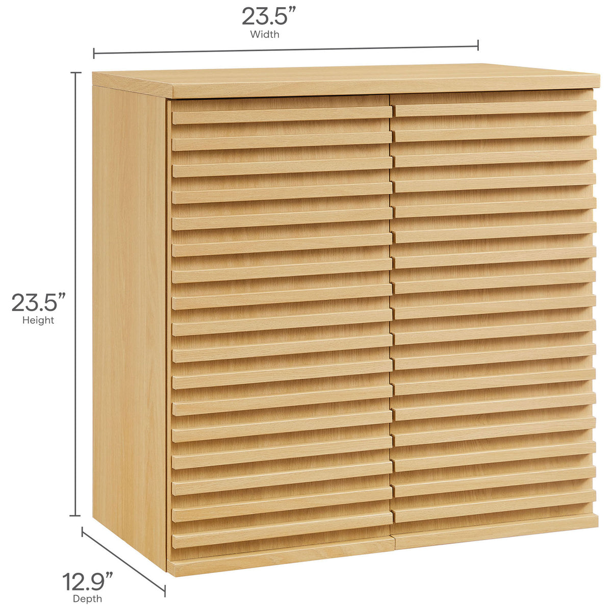 Cabinet dimensions shown for easy planning and a perfect fit || EEI-7438-OAK || dimension_studio