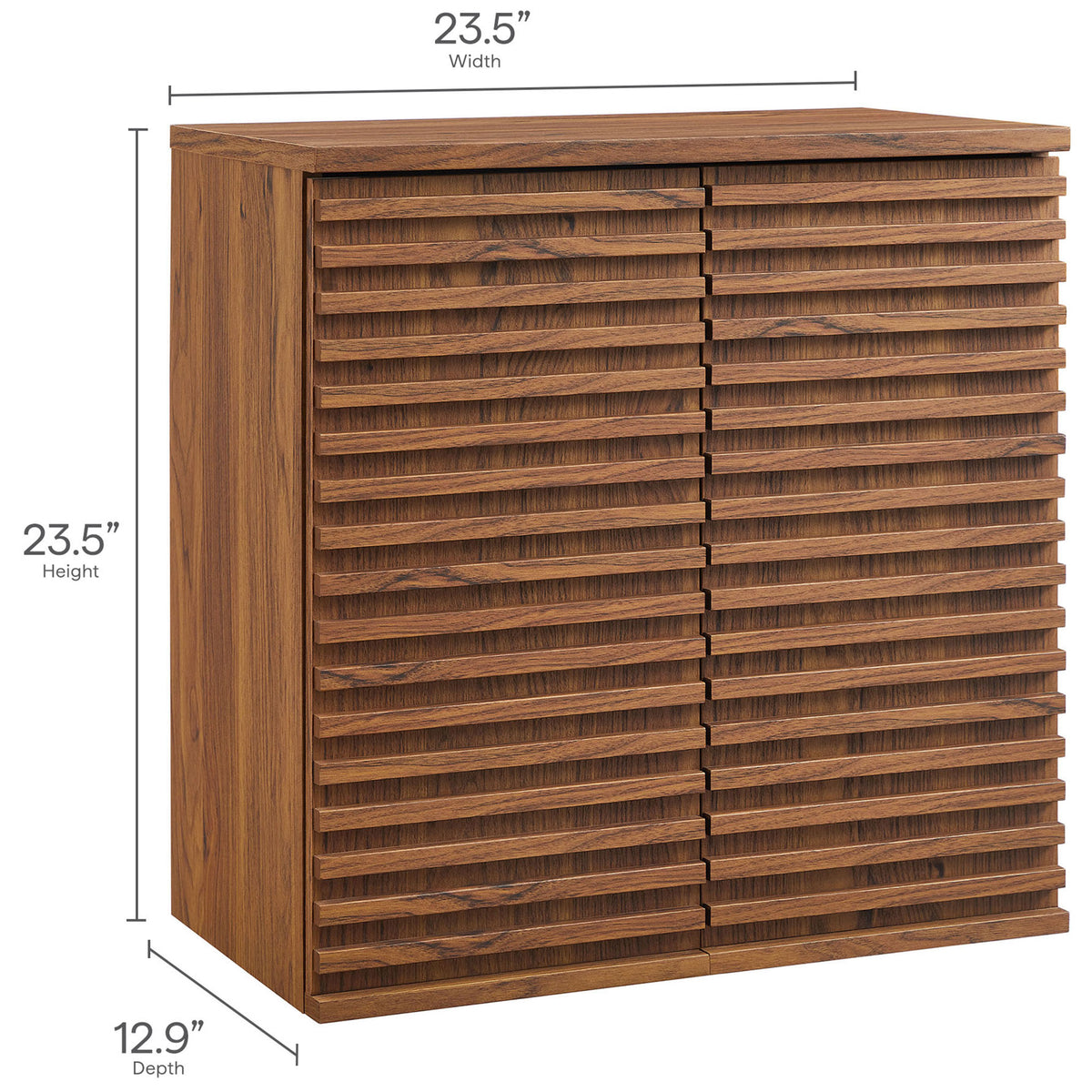 Compact, space-saving design maximizes vertical storage in bathrooms and powder rooms. || EEI-7438-WAL || dimension_studio