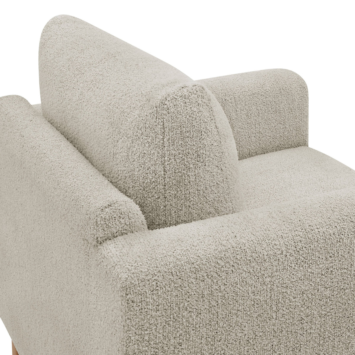 Textured boucle and plush cushioning deliver a soft, cozy feel with gently rounded edges || EEI-7459-PCH-BEE || detail_studio