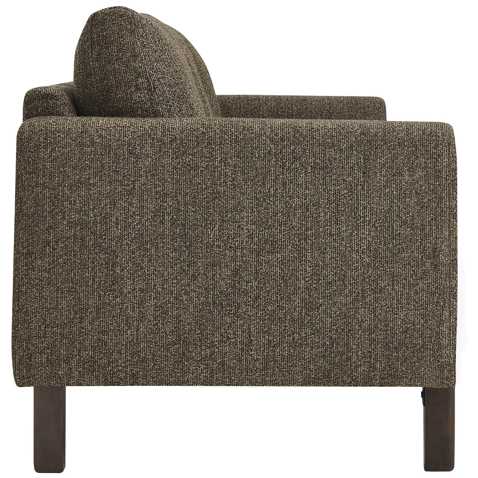 Antique espresso boucle sofa with slender track arms and a deep, lounge-ready seat || EEI-7461-ATQ-ESP || side_studio