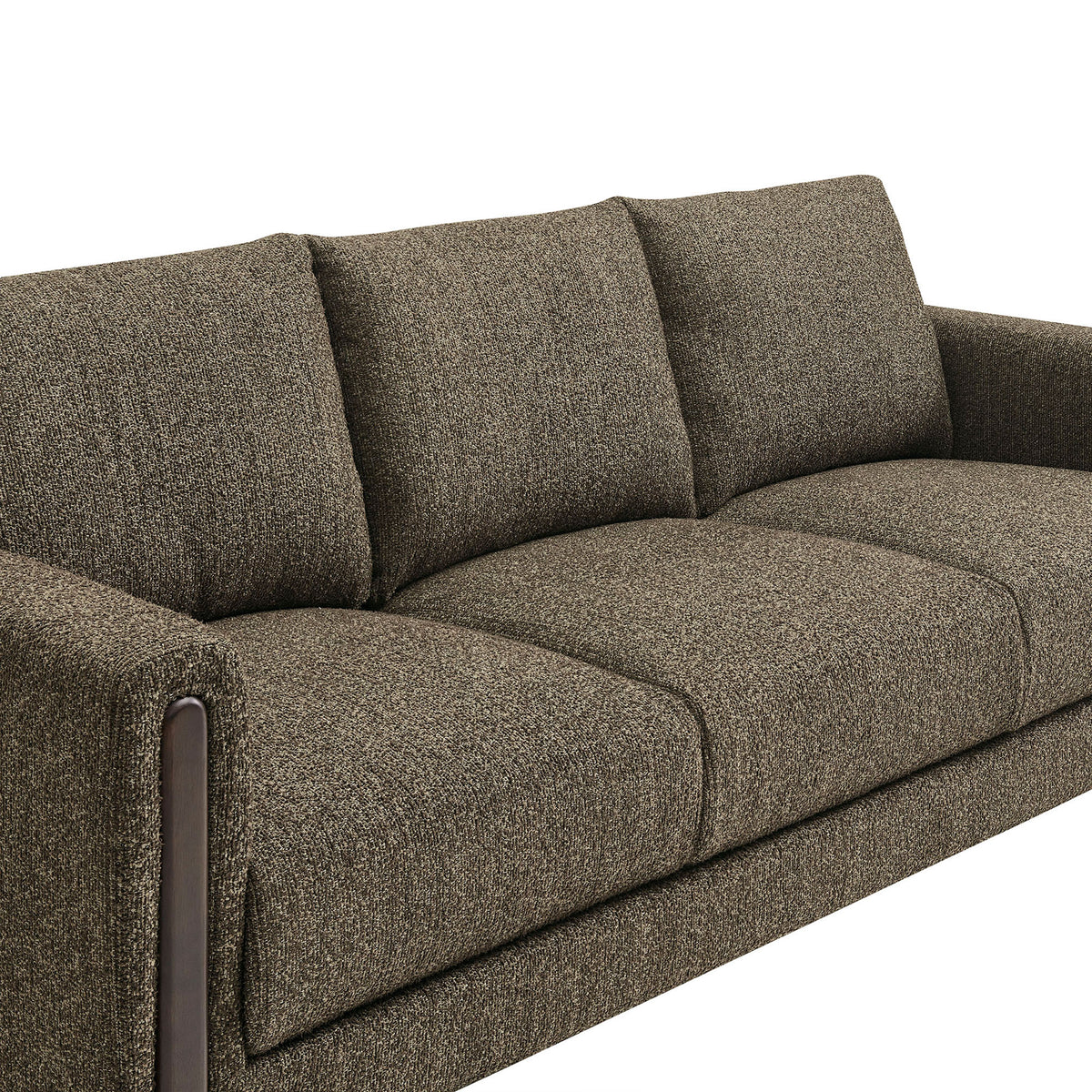 Textured antique espresso boucle upholstery with generously padded seat and back cushions || EEI-7461-ATQ-ESP || detail_studio