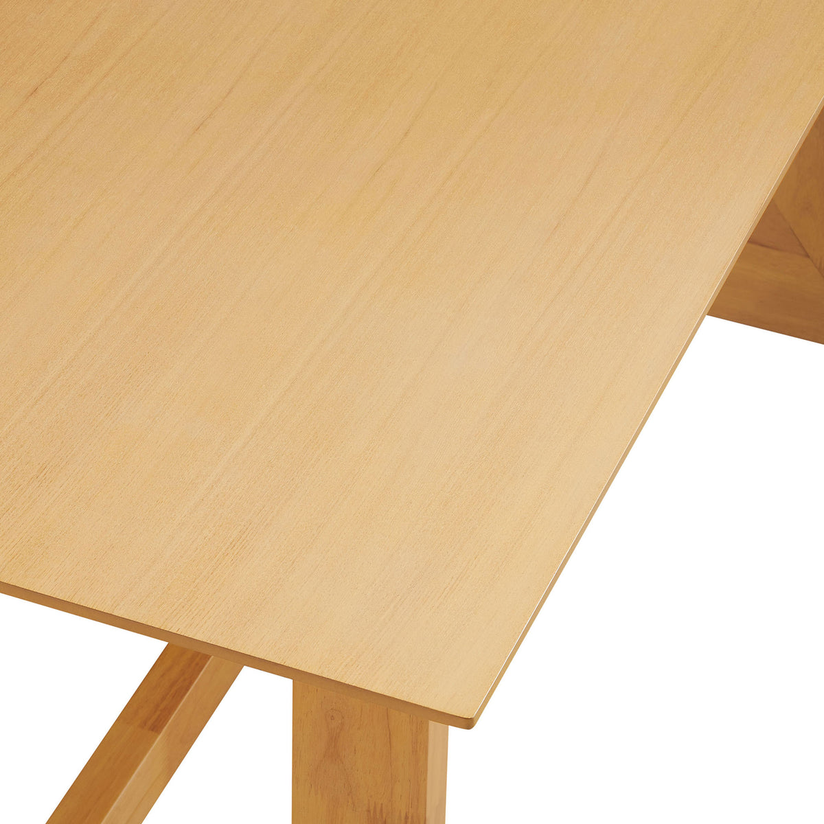 Oak veneer tabletop detail highlighting the slim beveled edge and softly rounded corner || EEI-7466-OAK || detail_studio
