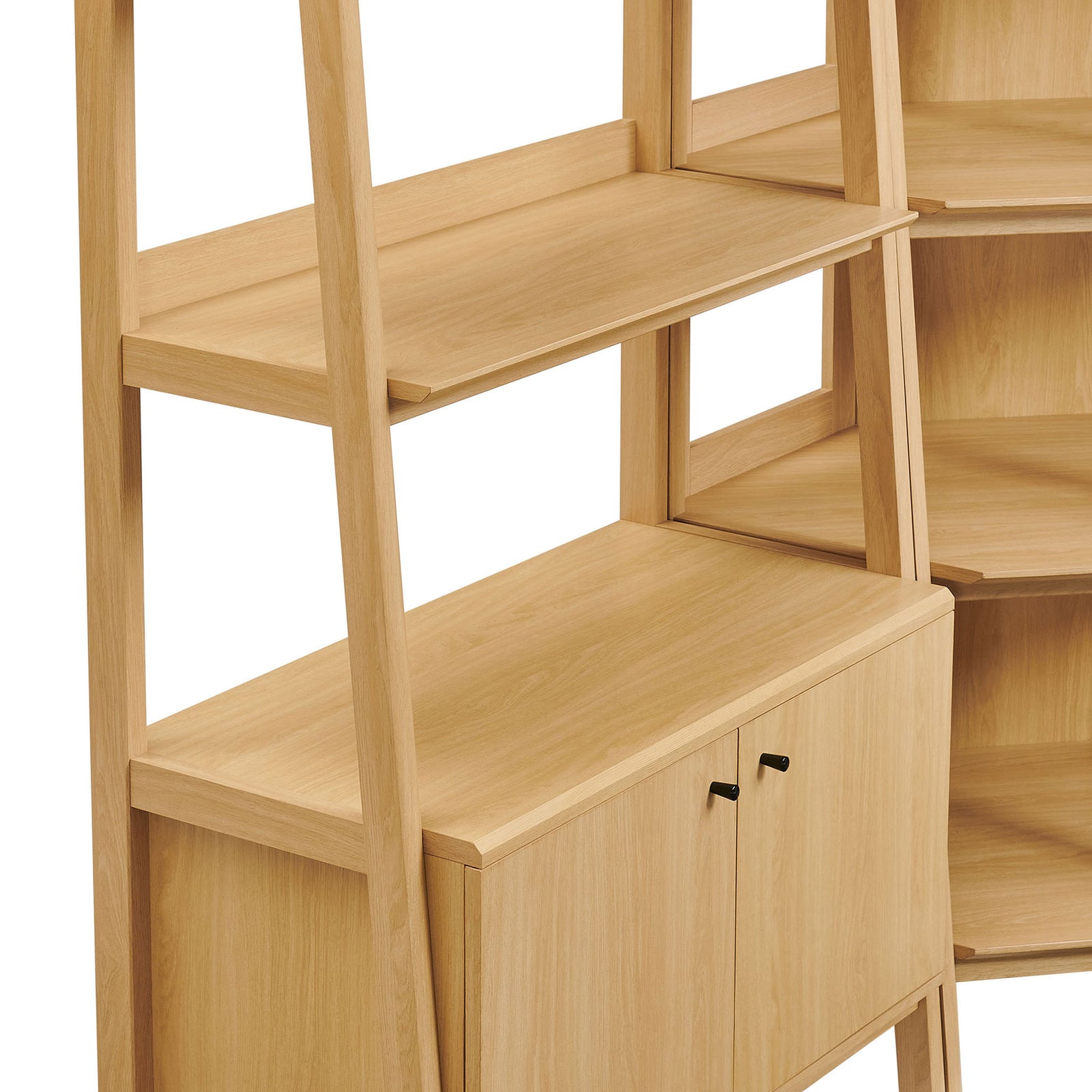 Laminated oak wood grain and ladder-style frame create a warm, modern look || EEI-7471-OAK || detail_studio