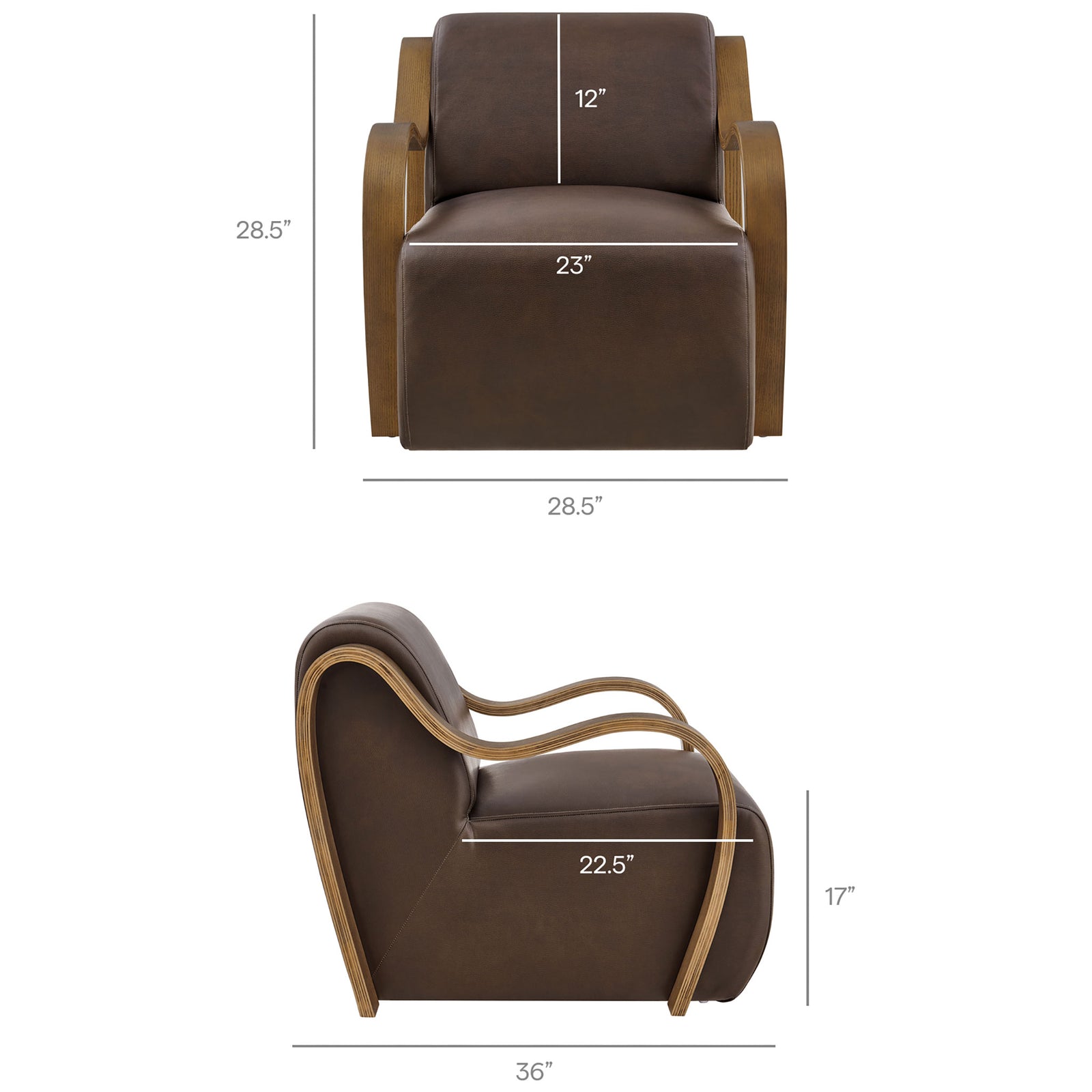 Compact profile with wide seat and low supportive back for lounge-worthy comfort || EEI-7491-ESP || dimension_studio