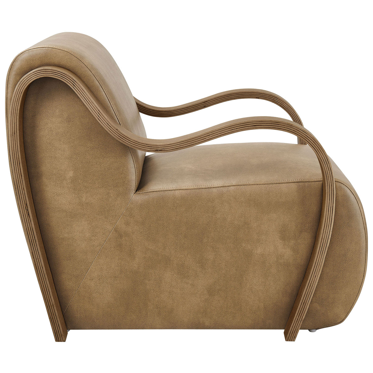 Continuous seat-to-floor base and smooth bentwood arm contours create a fluid, modern silhouette || EEI-7491-TST || side_studio