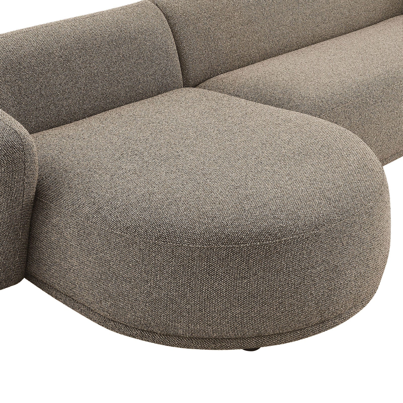 Textured earth-tone boucle fabric with soft, nubby weave and warm neutral color variation || EEI-7502-ETH || swatch_studio