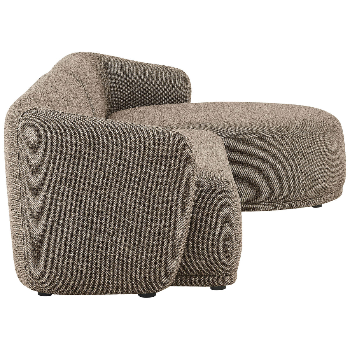 Sculpted arm and extended chaise emphasize the sofa's low profile and inviting lounge shape || EEI-7503-ETH || side_studio