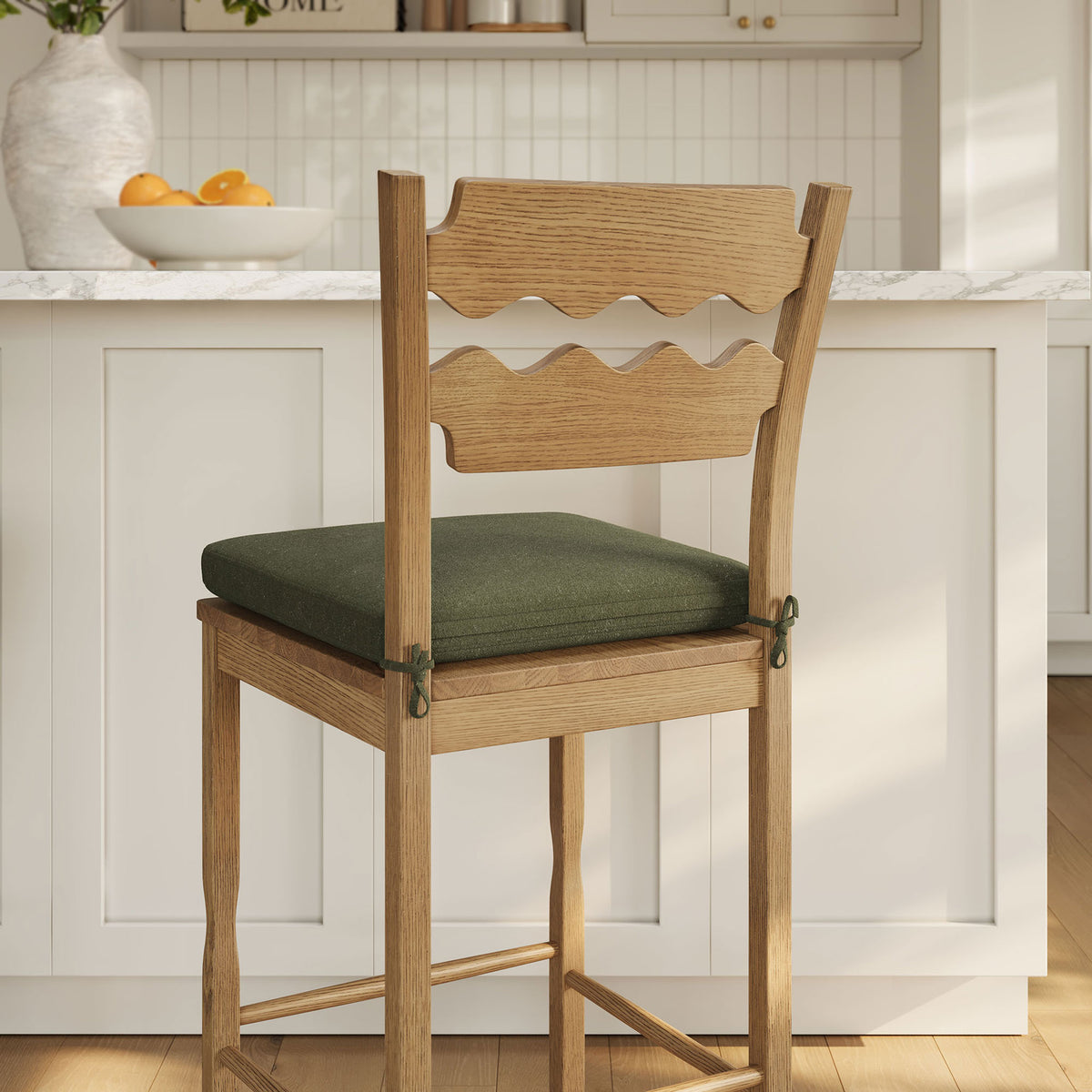 Wave-back silhouette and tie-on cushion detail lend vintage appeal || EEI-7519-WOA-SGE || back_angle_room