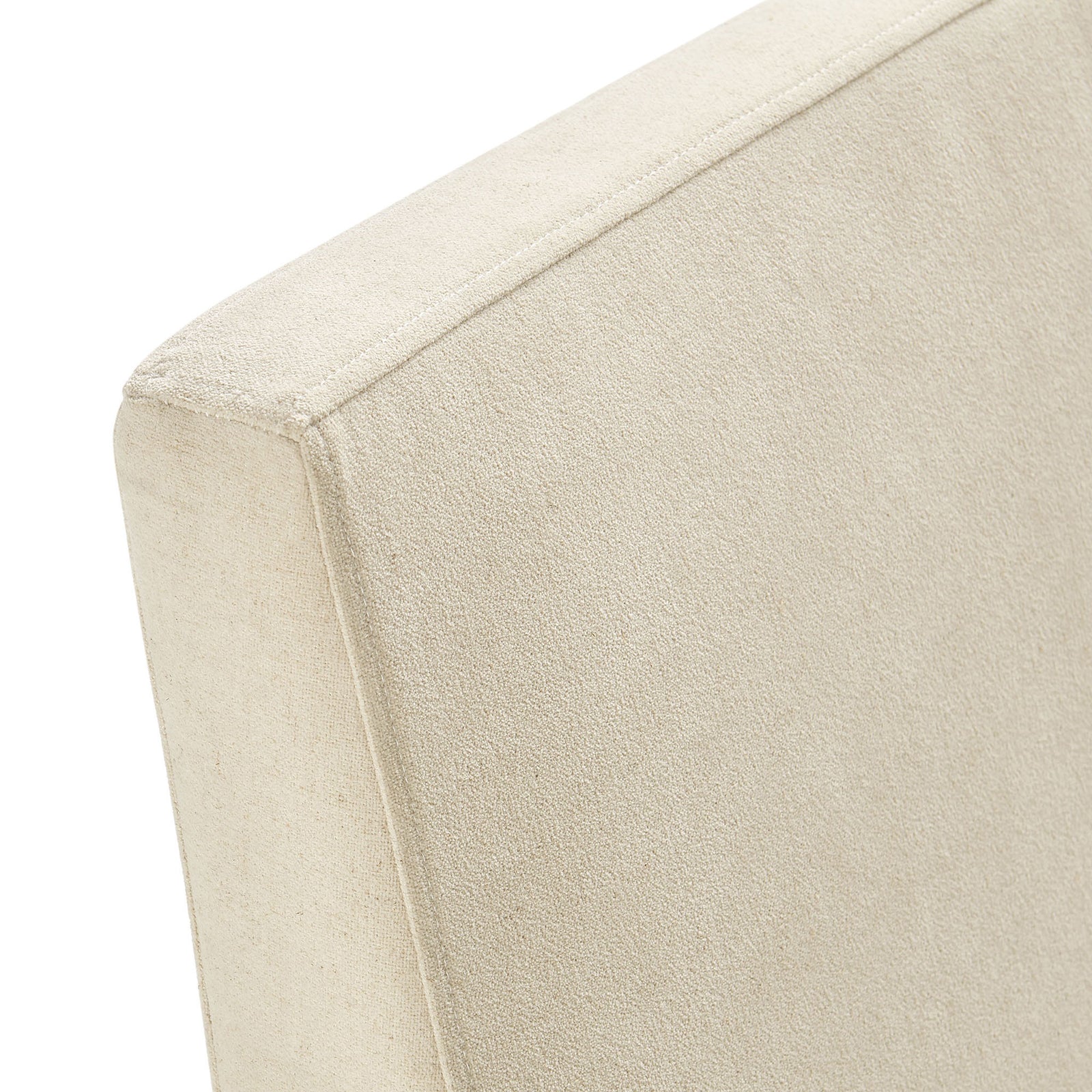 Tight tailored seams highlight the crisp linen-blend slipcover for a polished, modern dining chair finish. || EEI-7528-LIN || detail_studio