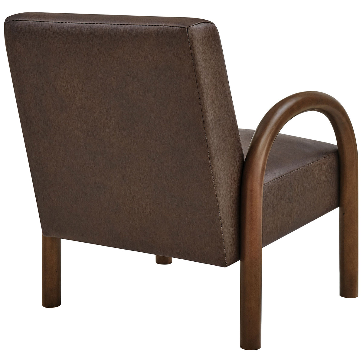 Streamlined backrest and rounded wood frame showcase refined craftsmanship and comfort || EEI-7530-ESP || back_angle_studio