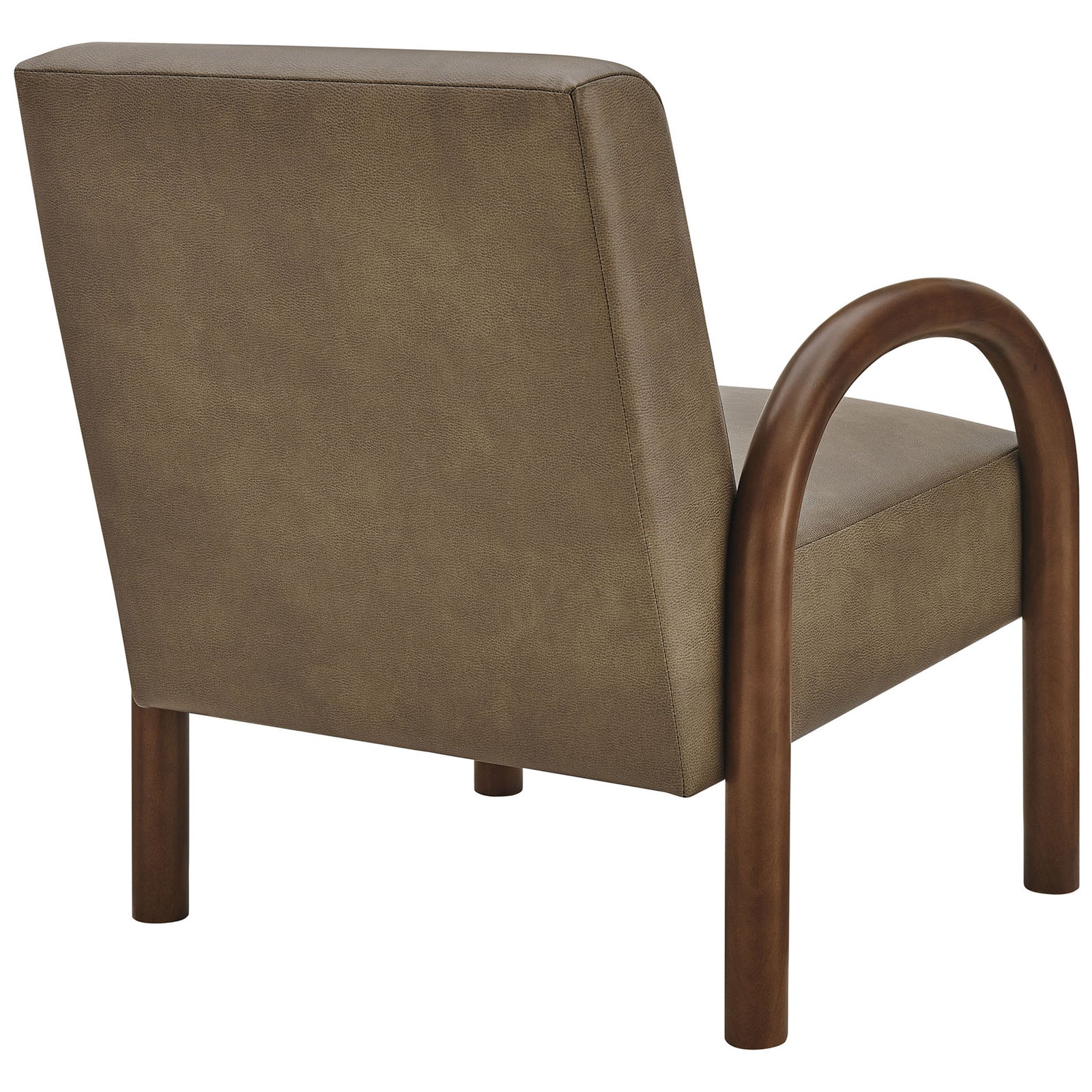Clean-lined backrest and sweeping wood arms create a modern, rounded silhouette || EEI-7530-MUS || back_angle_studio