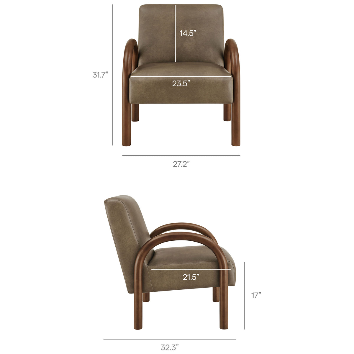 Precise measurements detail overall size and seat dimensions for accurate room planning || EEI-7530-MUS || dimension_studio