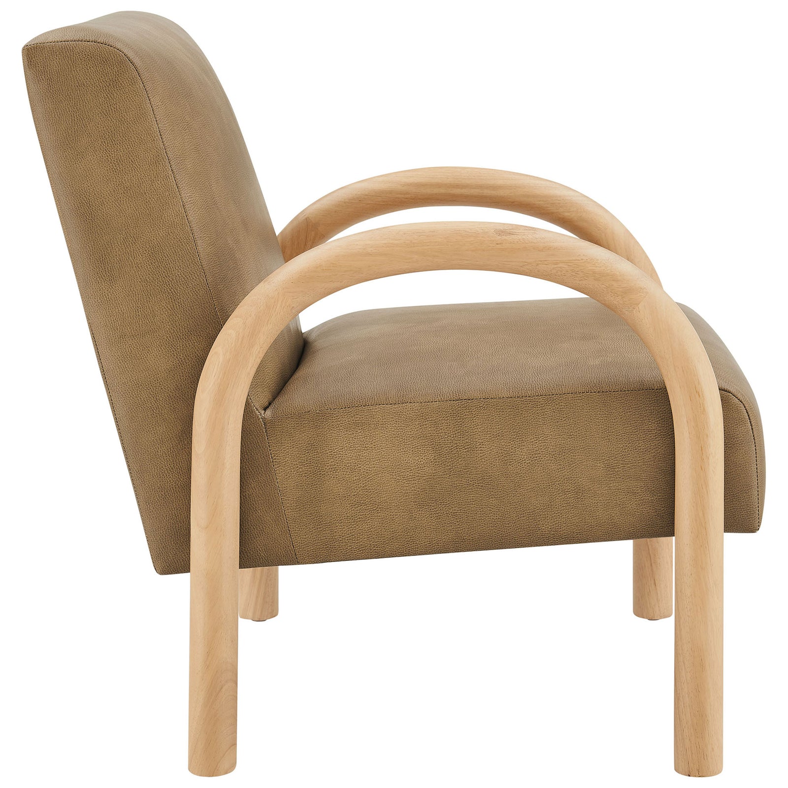 Gently reclined backrest and thick foam cushion deliver lounge-worthy comfort. || EEI-7530-TST || side_studio