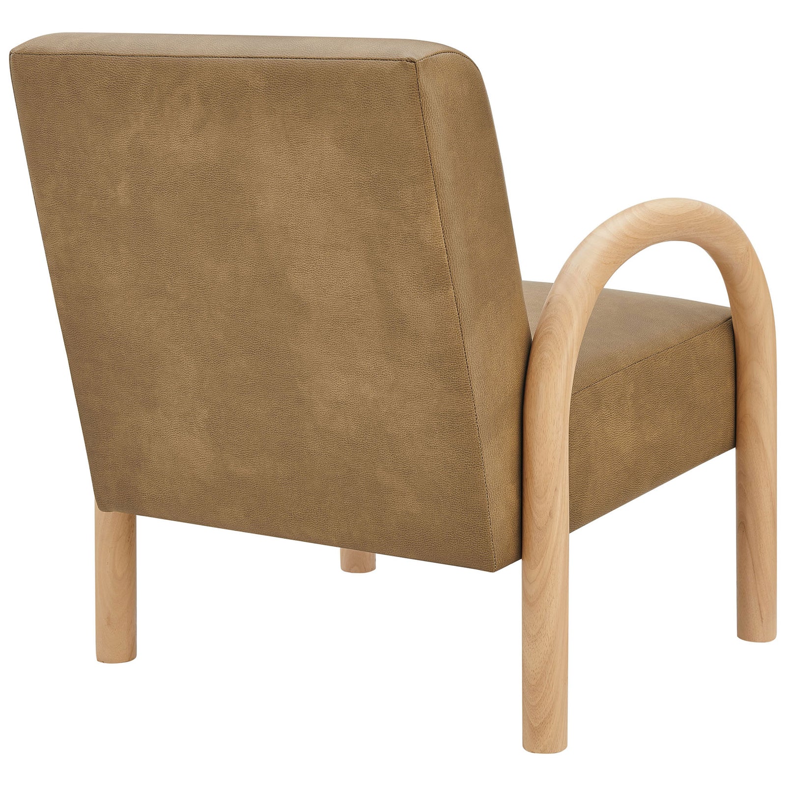 Clean-lined backrest and seamless upholstery highlight refined craftsmanship. || EEI-7530-TST || back_angle_studio