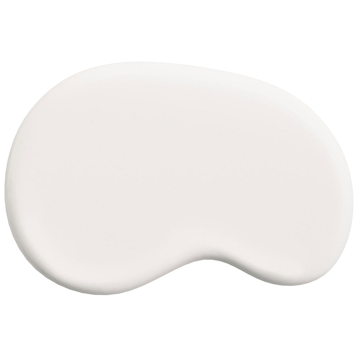 Softly rounded white tabletop with generous surface area for drinks, books, or decorative accents || EEI-7535-WHI || top_studio