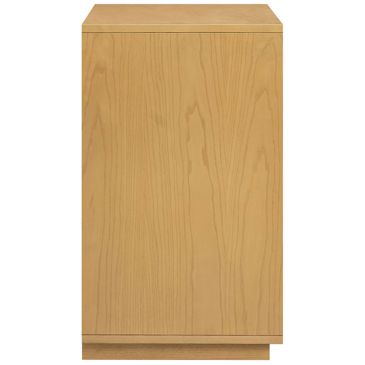 Smooth light oak cabinet side highlights the clean, minimalist silhouette || EEI-7558-LOA || side_studio
