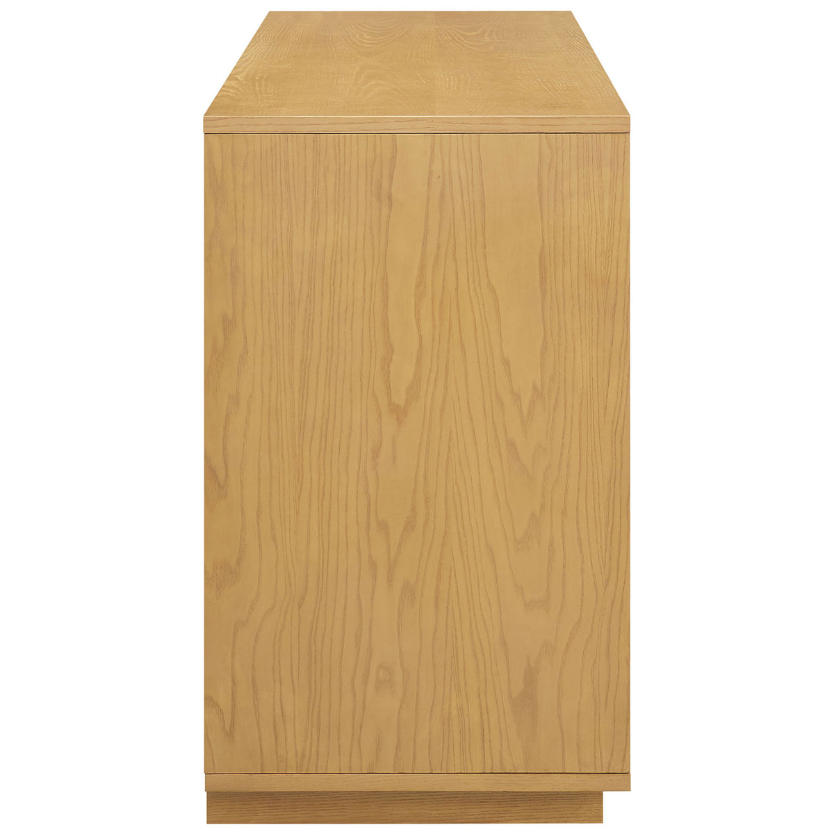 Smooth ash veneer side profile with clean lines and seamless panels for a minimalist cabinet look || EEI-7559-LOA || side_studio