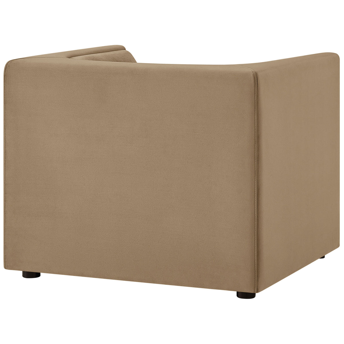 Seamless upholstered back with refined lines for a clean, contemporary statement. || EEI-7566-TAU || back_angle_studio