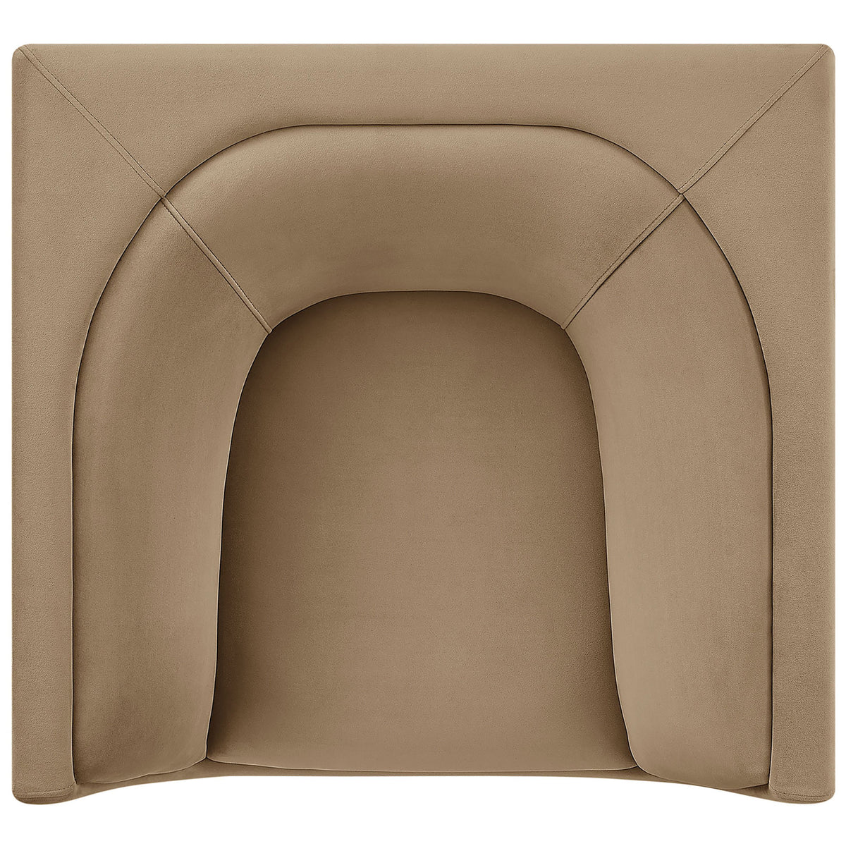 Nestled barrel seat cradles you within a squared frame for lounge-worthy comfort. || EEI-7566-TAU || top_studio