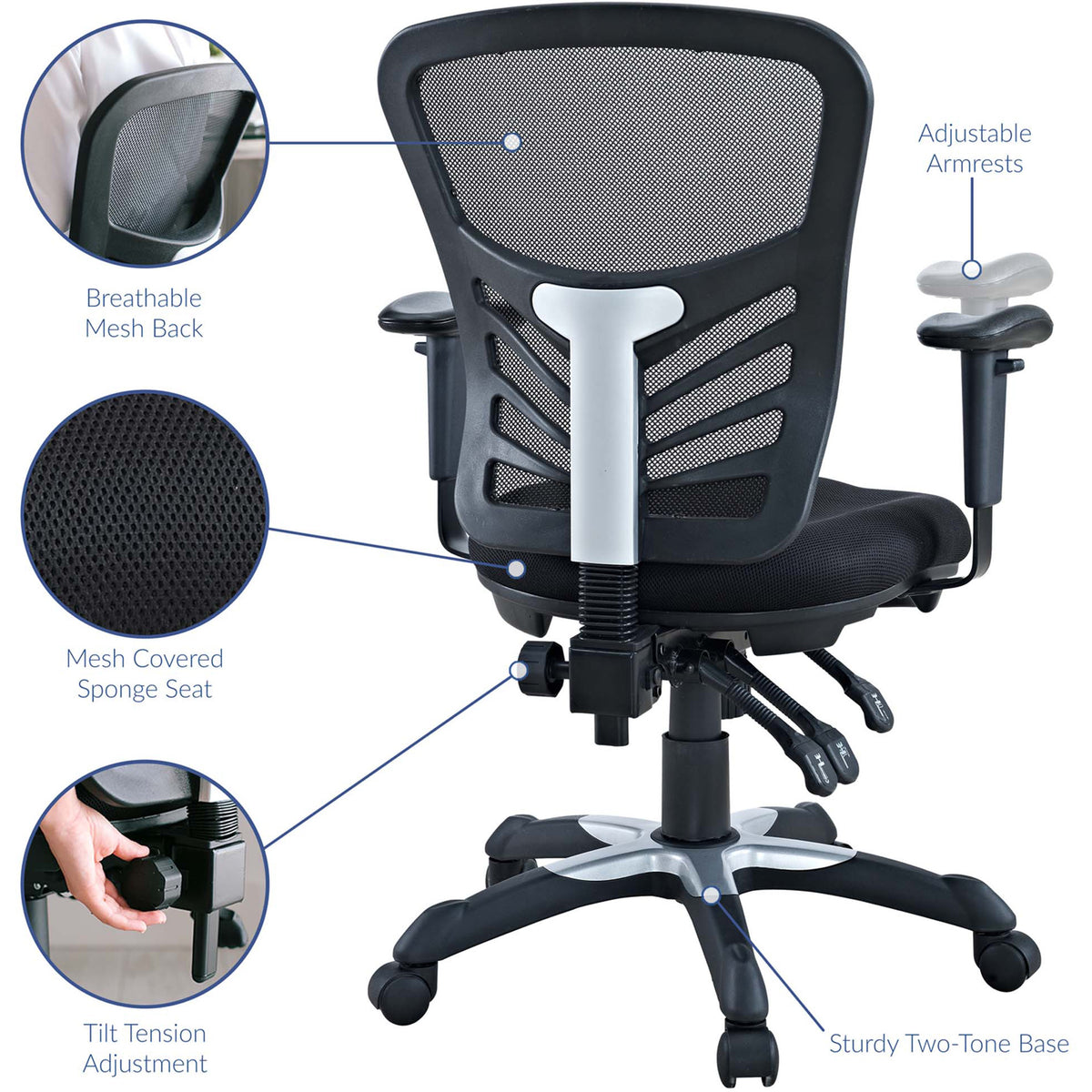 Arlo Mesh Office Chair Black