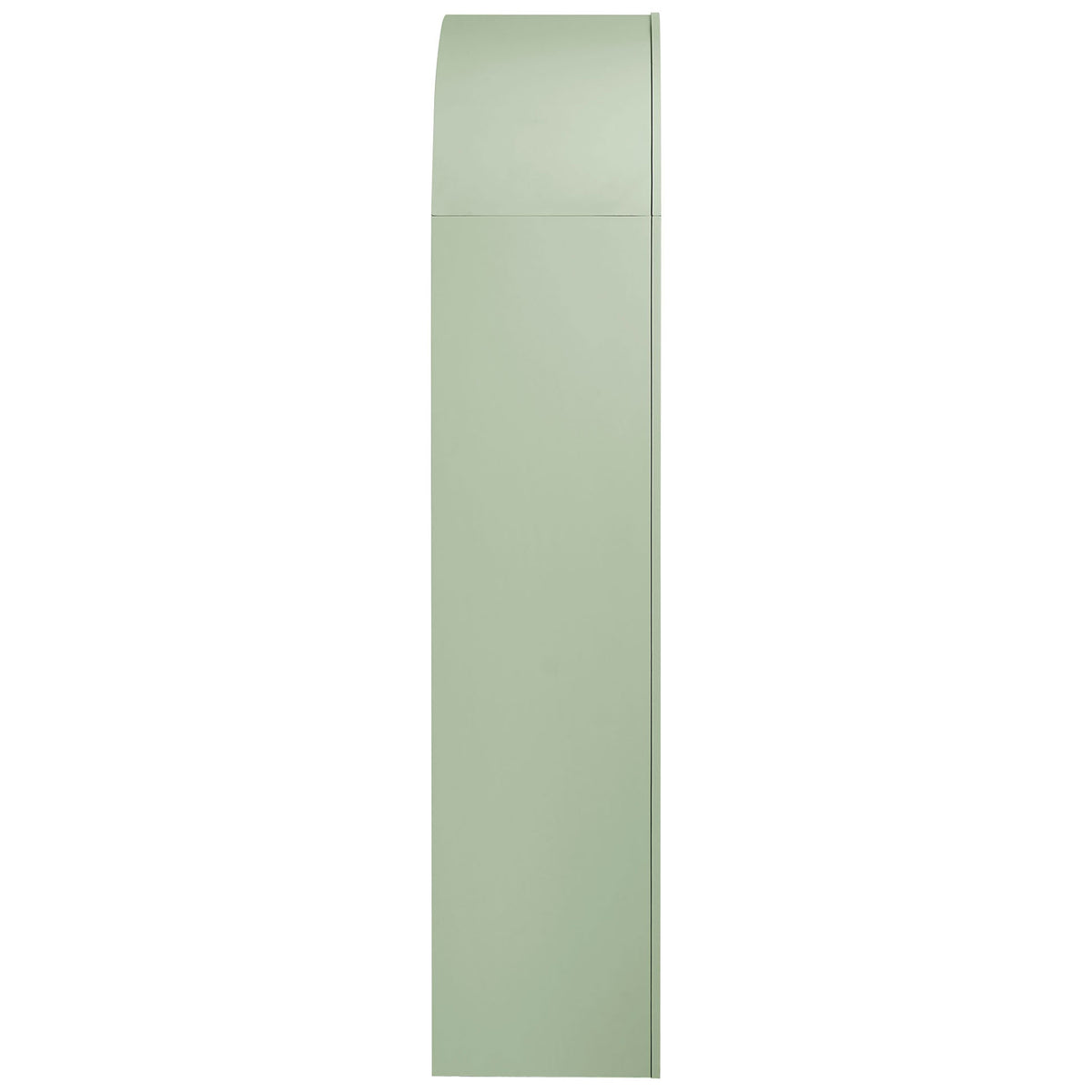 Streamlined sage frame with a smoothly curved arch and sturdy, space-saving depth || EEI-7584-SGE-OAK || side_studio