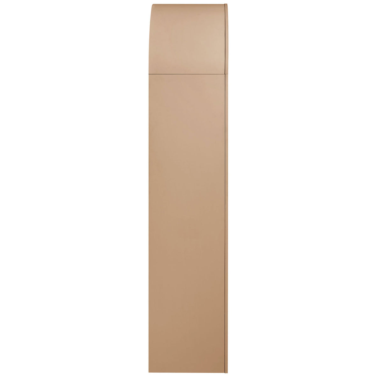 Slim arched profile in a smooth tan finish with rounded top and clean lines || EEI-7584-TAN-OAK || side_studio