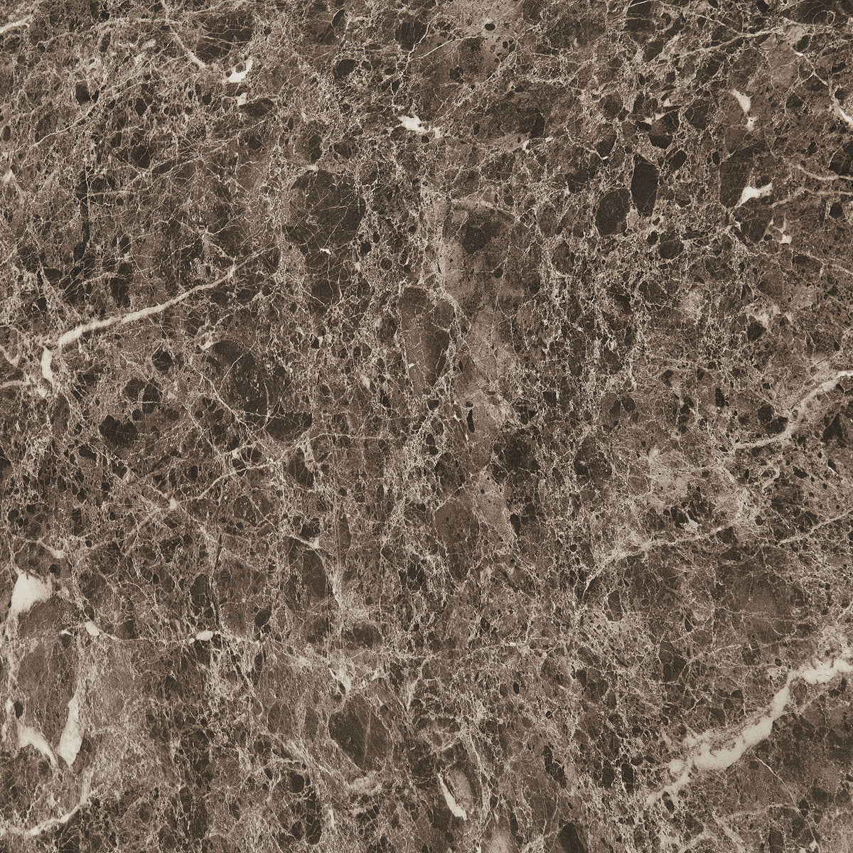 Faux marble tabletop finish with layered brown tones and intricate emperador-style veining || EEI-7624-EMP || swatch_studio