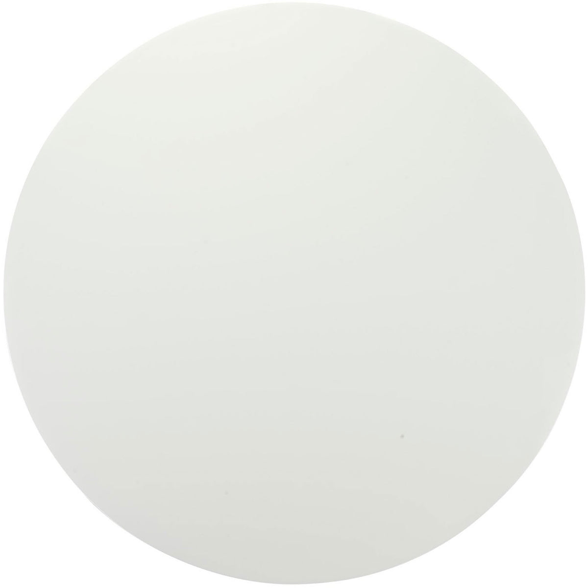 Smooth white circular tabletop surface with sleek minimalist profile. || EEI-785-WHI || top_studio