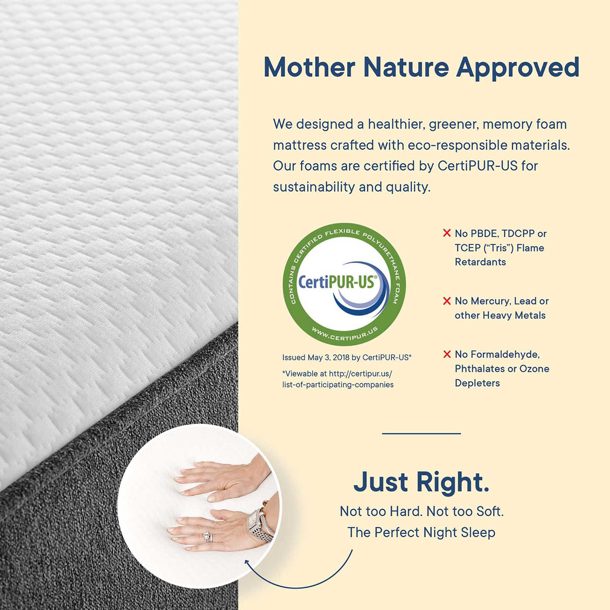 Flexhaven 10" Pressure-Relief Memory Foam Mattress White