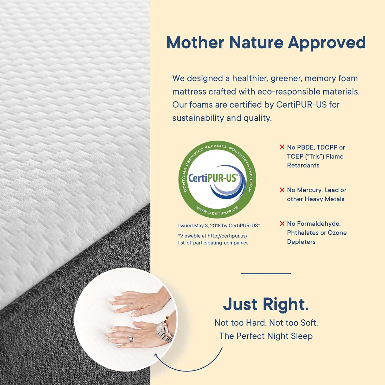 Flexhaven 10" Pressure-Relief Memory Foam Mattress White