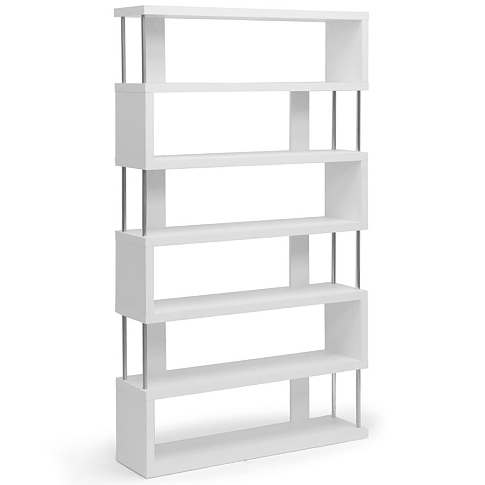Zhao Bookcase White 6 Tier