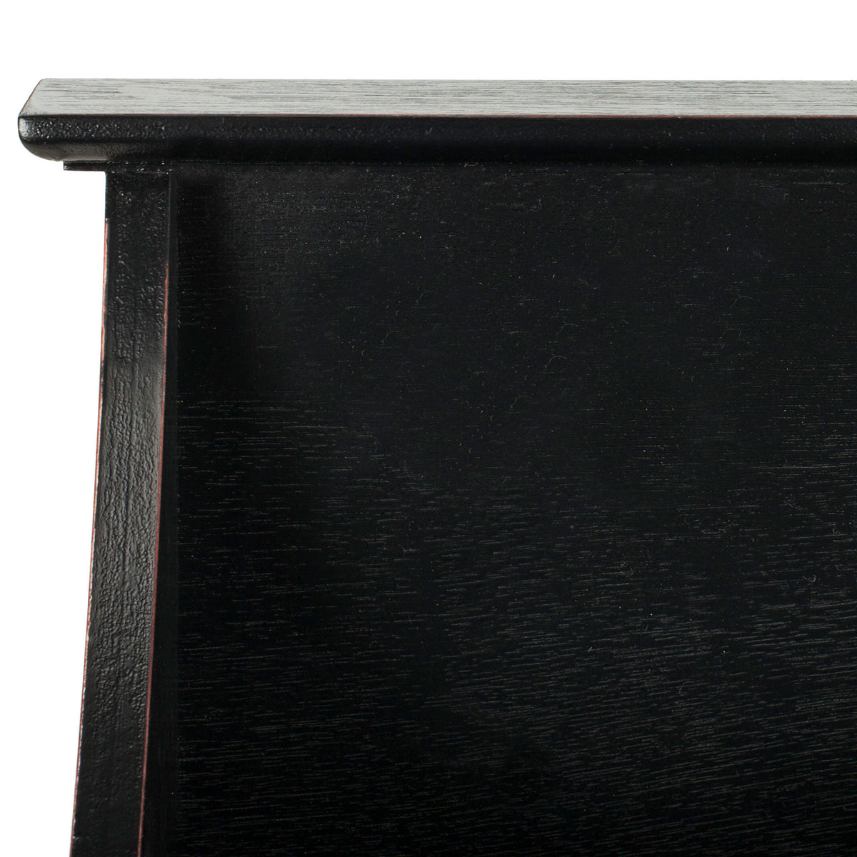 Subtle wood grain and a projecting top ledge give the black finish extra depth. || HAC5702A || detail_studio